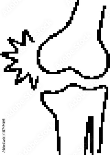 Arthritis 8-bit pixel icon. Vector illustration.