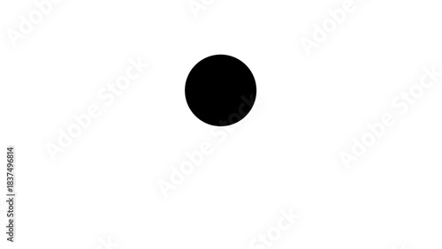 A Simple Black Circle on a Clean White Background Symbolizing Completeness and Unity Minimalist Abstract Design with Bold Contrast