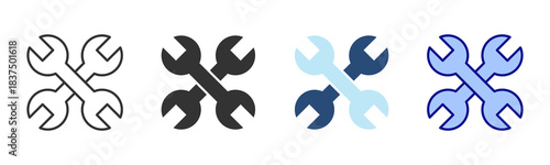 Maintenance Icon Set. Designed In Multi Style