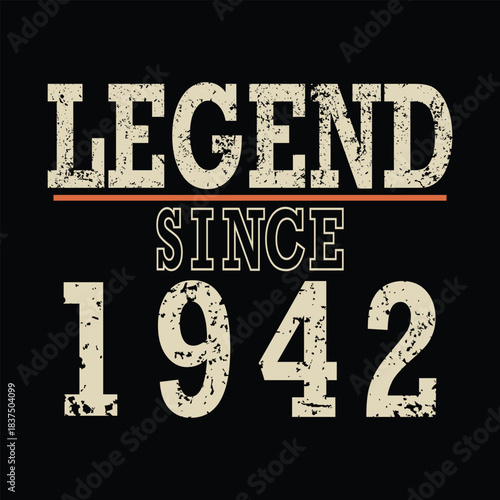 Celebrate 80 years of legendary status with this iconic 'Legend Since 1942' vintage design, perfect for milestone birthdays and anniversaries
