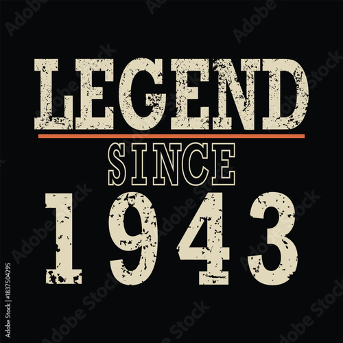 Celebrate 81 years of legendary status with this iconic "Legend Since 1943" vintage graphic design perfect for birthday gifts
