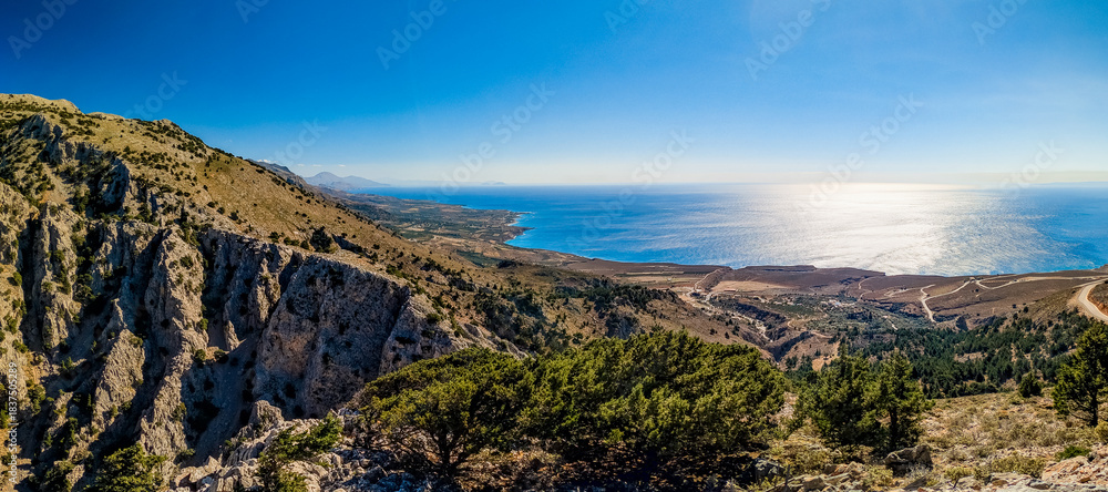 Naklejka premium Mountain landscape: Imbros gorge. Crete, Greece
