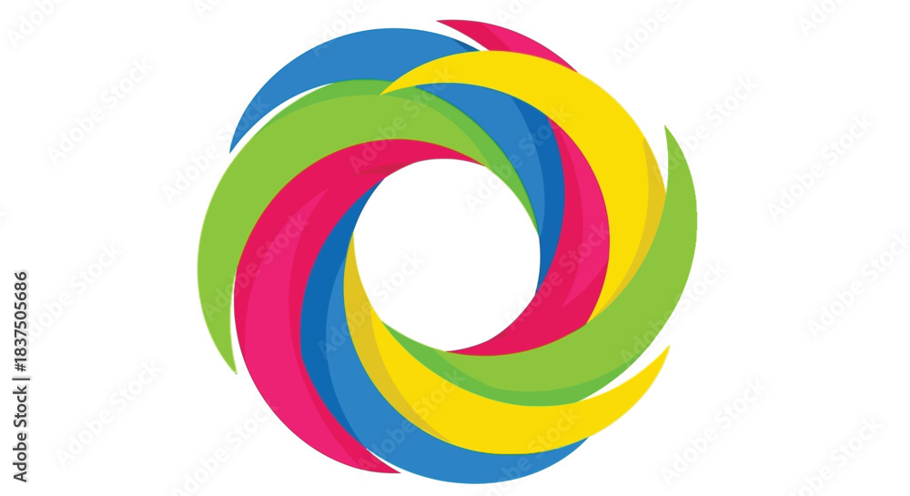 Obraz premium Colorful swirling abstract design representing creativity and innovation vibrant and dynamic.