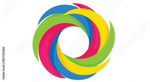 Colorful swirling abstract design representing creativity and innovation vibrant and dynamic.