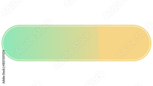 Abstract Rounded Rectangle Shape with Green to Orange Gradient and White Outline on Black Background