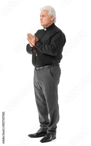 Senior priest in black cler...
