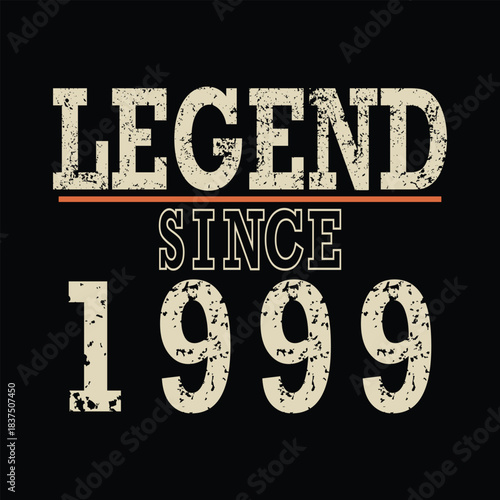 Celebrate the legend born in 1999 with this retro distressed graphic design, perfect for milestone birthdays and vintage apparel
