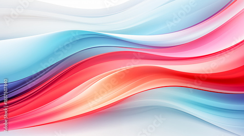 Vibrant Abstract Wave Patterns in Red and Blue Tones for Modern