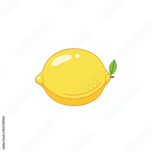 Bright Yellow Lemon Illustration