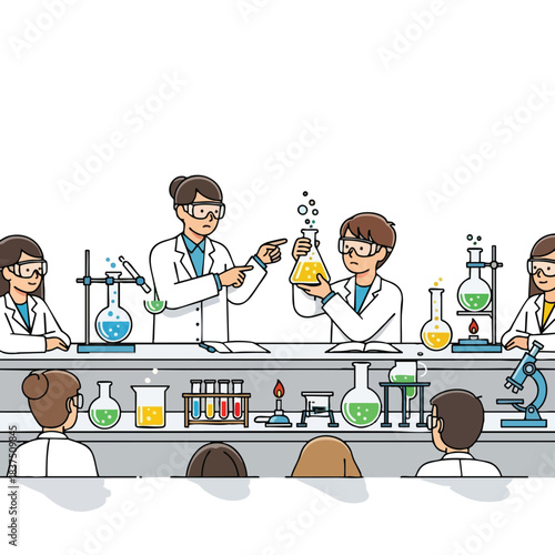 Scientists Working in Laboratory Setting