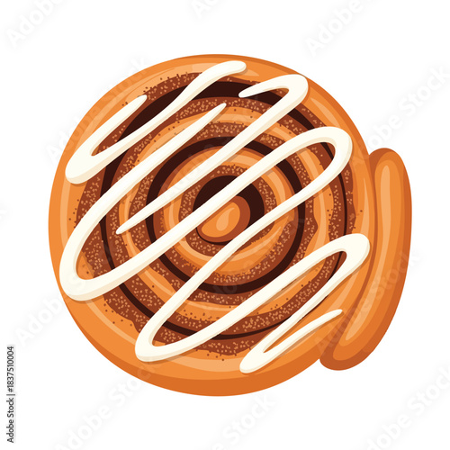 Sweet Cinnamon Roll with Icing