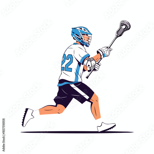 Lacrosse Player in Action