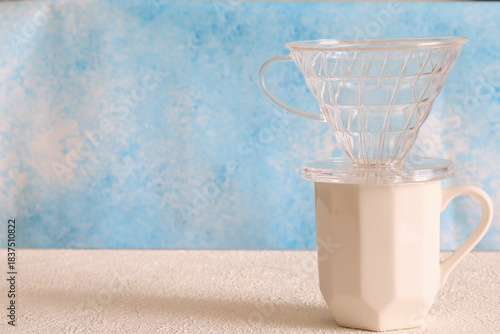 Close-Up of Coffee Brewers on a White Background