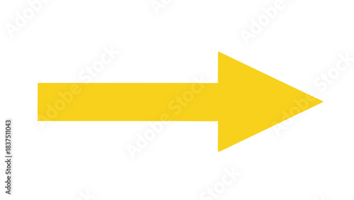 Bold Yellow Arrow Pointing Right Against a Stark Black Background Simple Directional Graphic Symbol Representing Forward Movement and Choice