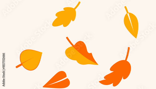 Vibrant Fall Leaves Collection on Clean Light Background