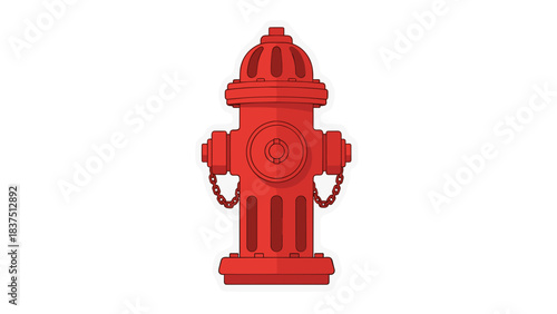 Classic Red Fire Hydrant Isolated on Black Background Ready for Emergency Service Firefighting Equipment Concept