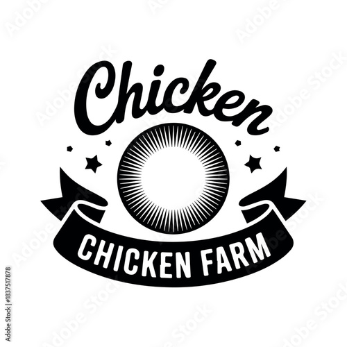 Chicken farm fresh poultry products shop local organic eggs and meat delivery service vector illustration