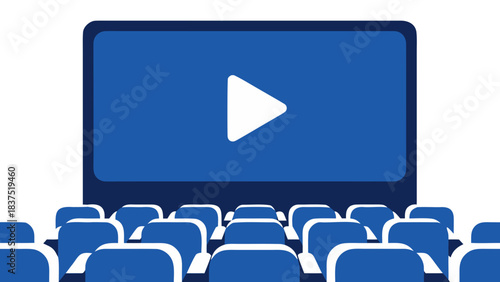 cinema auditorium with red chairs