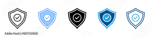 Free Download Shield icon set multiple style collection - GFXLoad