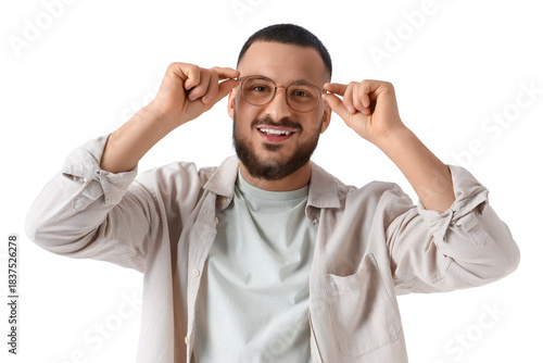 Handsome young man in eyegl...