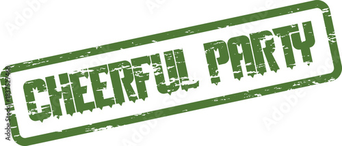 Cheerful Party Event Stamp Marking Festive Gatherings and Joyful Celebrations