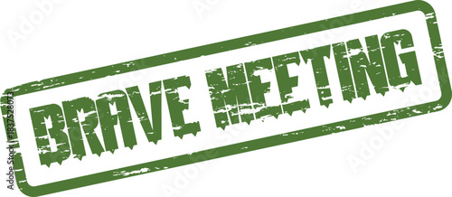 Encourage participation in your brave meeting with this vintage style rubber stamp