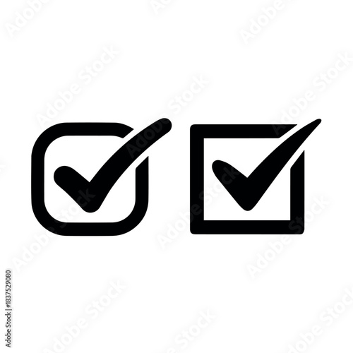 Check box icon vector illustration symbol for right choice success task list and survey design 100 px