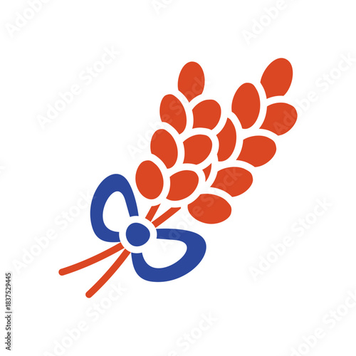 Thanksgiving Wheat Sheaf Silhouette Icon