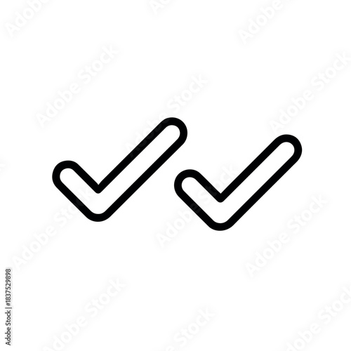 Check marks icon vector illustration for approval success or correct sign design element graphic symbol 100