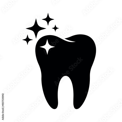 Dental care tooth cleaning and whitening illustration for healthy smile and oral hygiene concept vector design