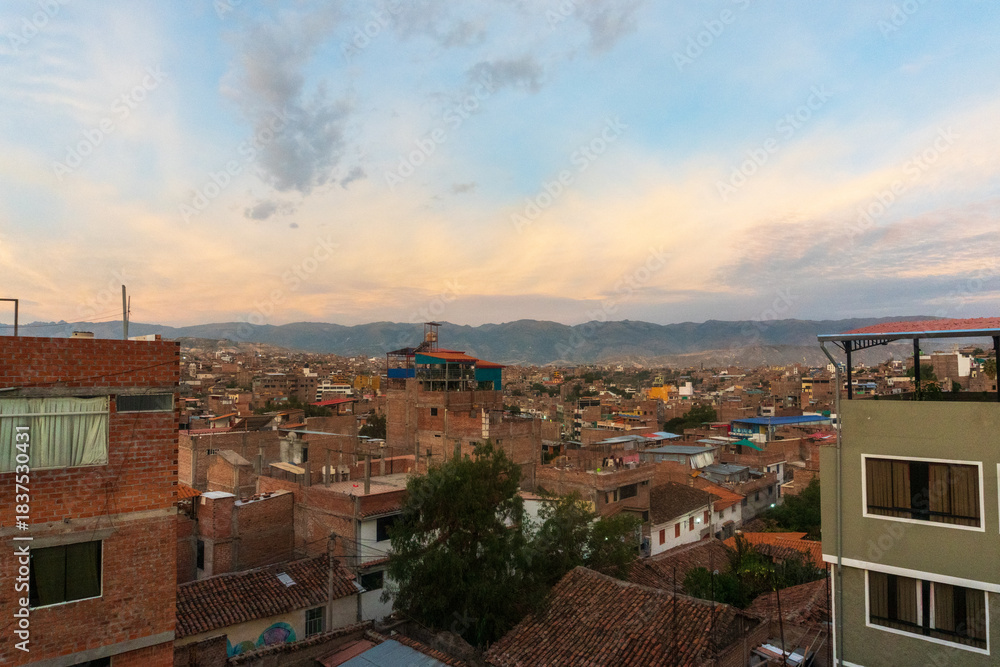 Fototapeta premium panorama of the old town of siena italy