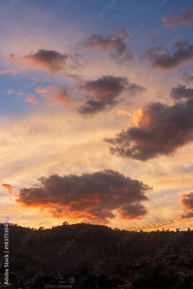 Fototapeta premium sunset in the mountains