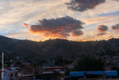 time lapse sunset over the city