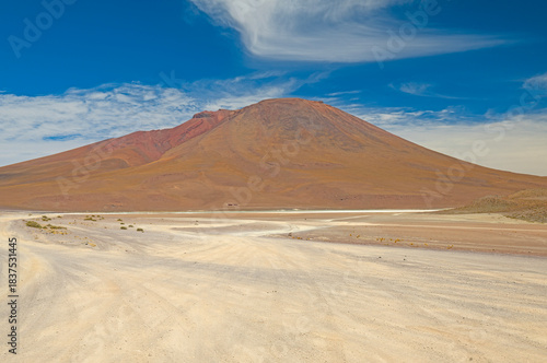 Salt Flats in the High Mountains of Bolivia