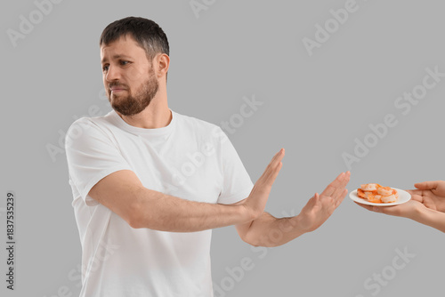 Young man rejecting female ...