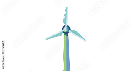 Modern wind turbine generating clean energy for a sustainable future renewable power source.