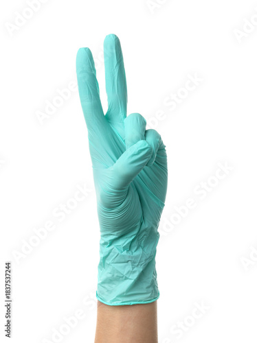 Female hand in medical glov...
