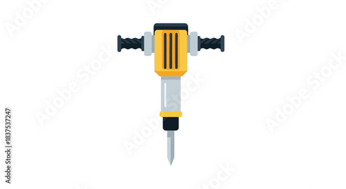 Powerful yellow and black jackhammer tool for construction and demolition work.