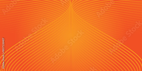 Vector abstract background with dynamic orange waves, lines and particles. vector