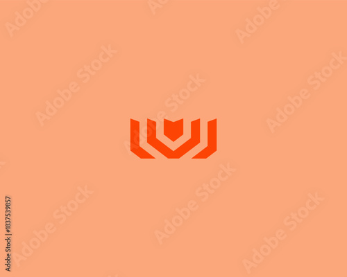 Abstract bud flower logo from geometric shapes. Premium beauty salon cosmetics spa vector logotype