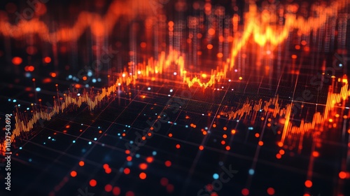 Abstract Digital Stock Market Financial Data Analysis