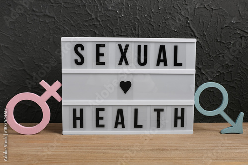 Board with text SEXUAL EDUC...
