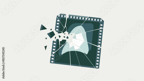 Symbolic X-ray film shattering, depicting healthcare neglect and diagnostic failure