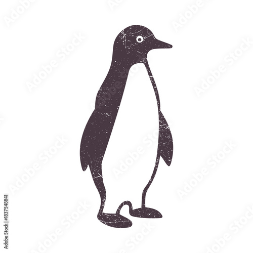 Penguin Silhouette Illustration Vector Template