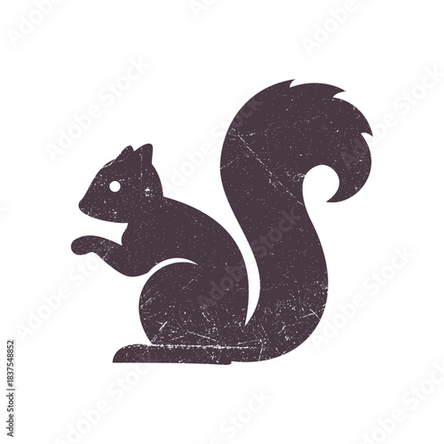 Squirrel Silhouette Illustration Vector Template
