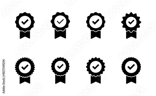 Approved icon vector. Certified Medal Icon