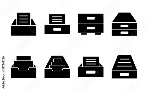 Archive folders icon vector. Document vector icon. Archive storage icon.