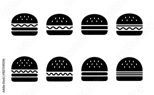 Burger icon vector. burger sign and symbol. hamburger