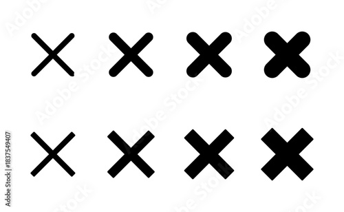 Close icon vector. Delete sign and symbol. cross sign