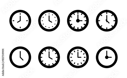 Clock icon vector. Time sign and symbol. watch icon